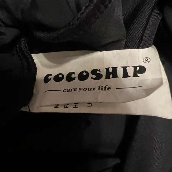 COCOSHIP Black and Brown leopard One Piece Swimsuit - Picture 5 of 5